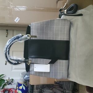Black and white handbag